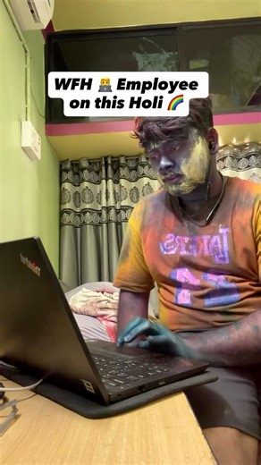 WFH Employee On This Holi #Accenture #office #wfh #employee #job