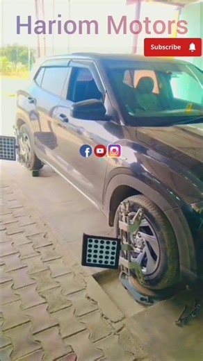 Car 3D Wheel Alignment | Perfect Tyre Balance | Latest Alignment Machine #hariom #motors #kishni