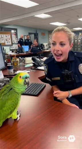 Parrot Savage Mode On in Police Station 😂🔥 | Funniest Real-Life Bird Moment Ever!