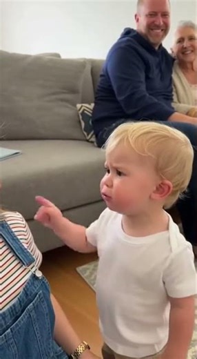 Tiny Boss Baby Calls Out His Sister 😂#BossBaby #ToddlerDrama #FunnyKids
