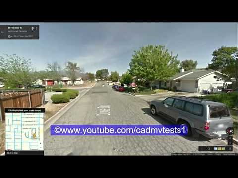 Hemet, California behind the wheel test route # 1