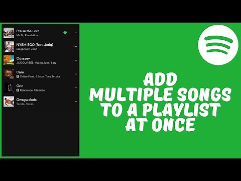 How to Add Multiple Songs to A Playlist On Spotify At Once