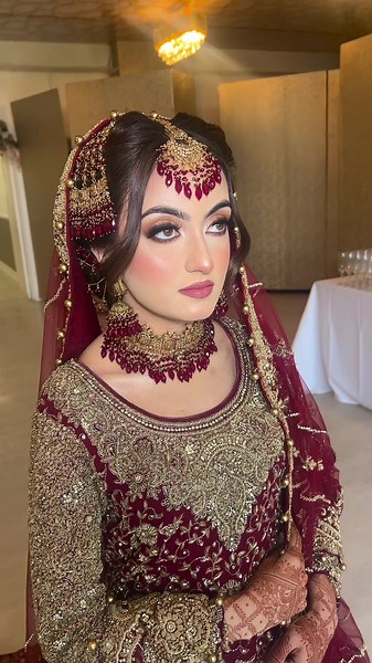 Beautiful Wedding Makeup Transformation for Pakistani Bride