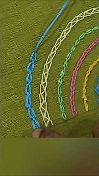 Knotted cable chain stitch tutorial #embroidery