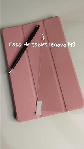Acessórios que transformam o tablet Lenovo M9. Kit com capa, película e caneta