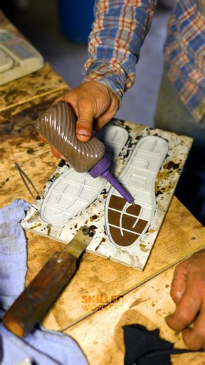 How Rubber Shoe Sole is Made! #shoes #rubberindustry #solesociety #manufacturing #howitsmade #shoefactory #behindthescene #shorts #craftsmanship #shoes #sole #madeinfactory #rubber #footwear #productionprocess | Skilled Workers