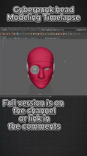 Cyberpunk head modeling timelapse!🔥 #3dartist #maya