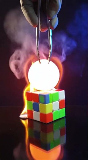 Red Hot Ball Melts Rubik’s Cube in Seconds | Satisfying Science Experiment