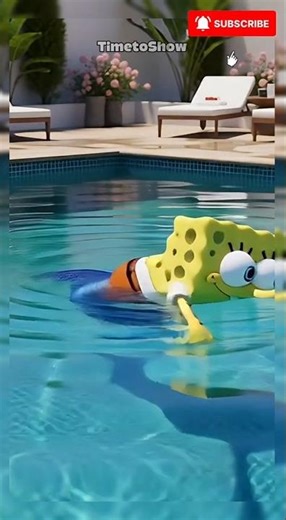 Unexpected Twist‼️SpongeBob Transforms Into a Mermaid⁉️😱 #shortvideo #spongebob #mermaid