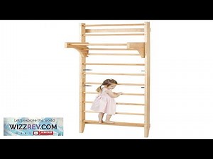 VEVOR Swedish Ladder Wall Gym 10 Level Solid Wood Indoor Jungle Gym 220lbs