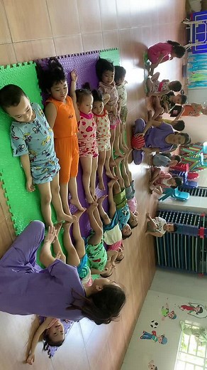 Children's Stretching Exercises with Adult Guidance