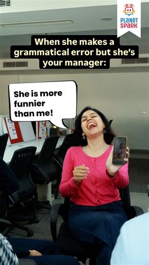 PlanetSpark| Public Speaking on Instagram: "Spot the mistake 👀 Confidence: 100. Grammar: under construction. 😂 Spotted the mistake? Comment the correct sentence below! Book a free demo by going to the browser and typing pspark.in #SpotTheMistake #EnglishMistakes #GrammarTest #SpokenEnglish #LearnEnglish #EnglishShorts #planetspark"