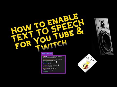 How to enable TEXT TO SPEECH for YouTube/Twitch
