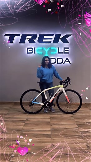 🎉 Big congrats to Nandini on her new Trek Domane SL 5 Gen 4! 🚴‍♀️ The bike looks awesome, and we're stoked to see her ride it! 🙌 The Domane SL 5 seems like a great choice, with its comfy features and reliable Shimano 105 drivetrain. Nandini's got a great ride for exploring rough roads and long miles! 🌟 #newbikeday #TrekDomaneSL5 #CyclingCommunity #BicycleAdda | Bicycle Adda