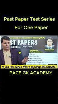 Past Paper Test Series For One Paper jobs PPSC , FPSC