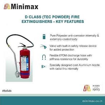 Minimax D Class (TEC Powder) Fire Extinguisher Features