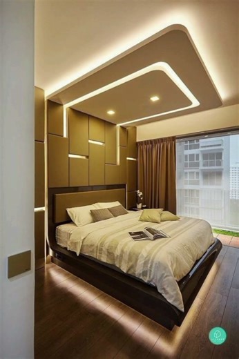 Simple and Decent False Ceiling Design for Living & Dining Hall