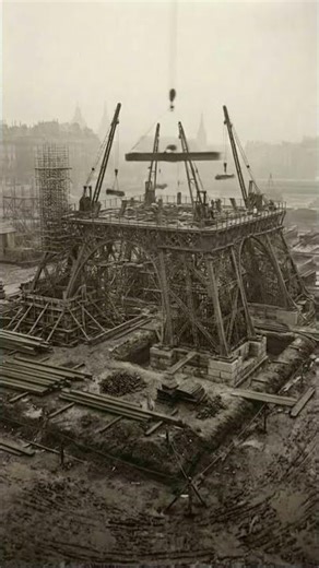 How the Eiffel Tower Was Built in Seconds 😳⏱️