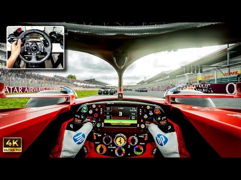 F1 25 Lewis Hamilton's Ferrari SF 25 Cockpit | 2025 British GP 25% | Race Steering Wheel Gameplay
