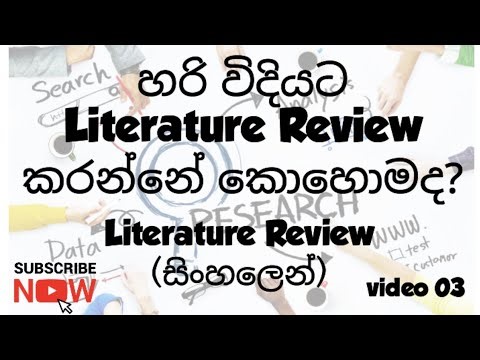 හරි විදියට literature review එකක් කරන්නේ කොහොමද?🤔 | How to do a literature review? 🎓❤#fyp #research