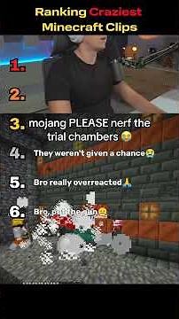 Ranking Craziest Minecraft Clips (№1 is ABSOLUTE) | #Minecraft #MinecraftCrazy #Shorts