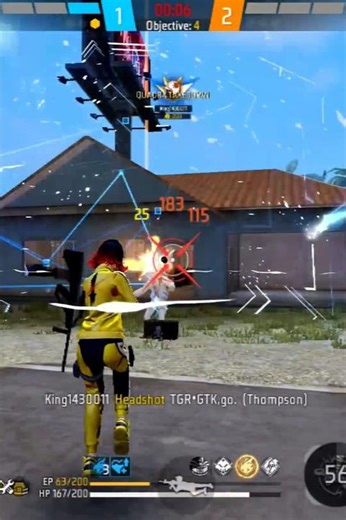 noob player 😨 1v4 clutch 😲😵 || free fire 🔥 #ff #short