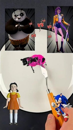 Sonic vs Po vs Rumi vs Kung Fu Panda | Ultimate Color Mixing Challenge! #sonic #rumi #kungfupanda