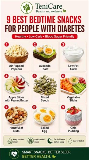 9 Best Bedtime Snacks for People with Diabetes | Healthy Night Snacks