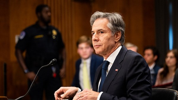 Anti-Israel protesters charge Blinken's table, interrupt congressional hearing on State Dept. budget