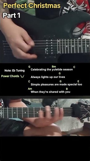 Perfect Christmas Rock Version Easy Guitar chord tutorial lesson #guitarlesson #chords #guitarchords