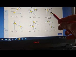 Angles in parallel lines - MyMaths solution