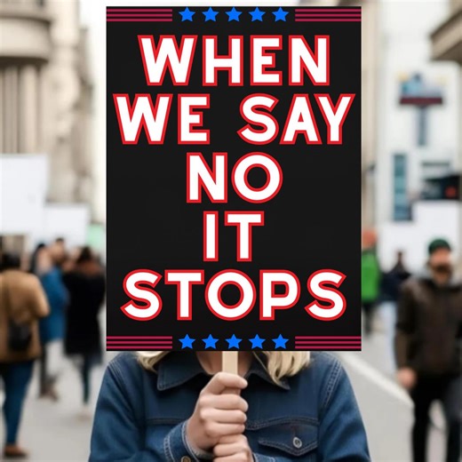 When We Say No It Stops Protest Sign, Peaceful Resistance Yard Sign, Social Justice Demonstration Poster, Human Rights Activism Sign - Etsy