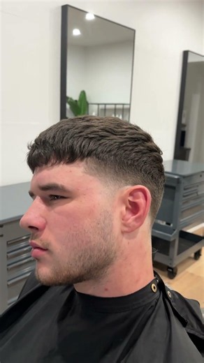 Textured crop for curly hair mid skin taper fade. Instagram @freshbyprince 📍Sydney