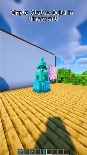 Simple Statue Build in Minecraft! 🗿✨ Easy Design #minecraft #minecraftbuilding