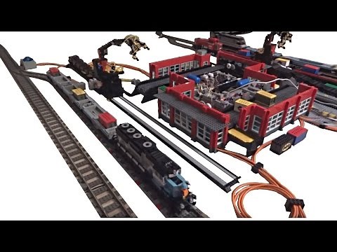 Lego city train container terminal fully automated by Arduino