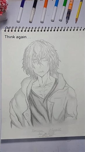 evil 😈/villian 😨☠️tomura sketch shigaraki#drawing#anime #demonslayer#animeart ‪@zjartist5429‬