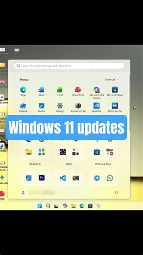 Windows 11 updates new start menu 25H2 | windows 11 updates