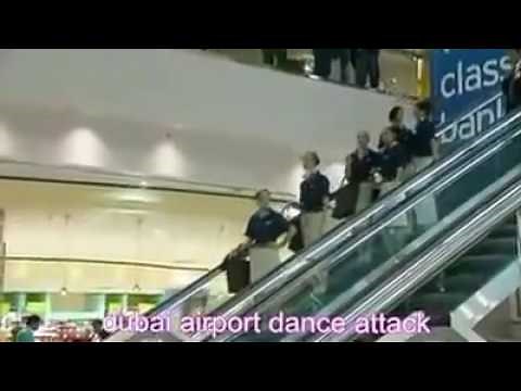Flash mob on Dubai international airport
