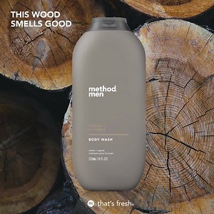 with its wild and woody forest-inspired scent, cedar cypress body wash feels fresh like the great outdoors. | method products