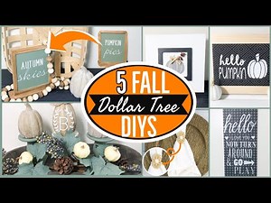 DIY DOLLAR TREE FALL DECOR 2020 - FARMHOUSE AUTUMN DOLLAR TREE DIYS