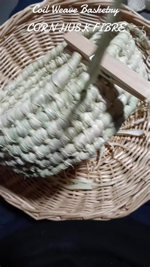 Coil Weave Basketry Using Corn Husk Fibre
