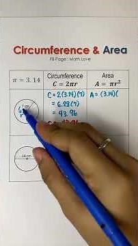 Circumference and Area of a Circle #circumference #areaofcircle