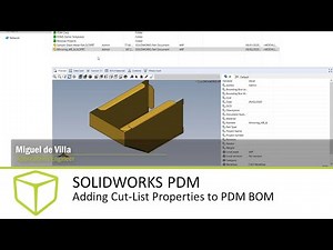 SOLIDWORKS PDM Tutorial - Adding Cut List Properties to PDM BOM