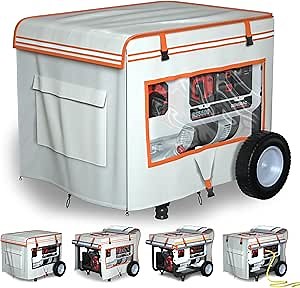 Generator cover,32"L x 24"W x 24"H,Generator Covers While Running,All Season Protection for Generator,Heavy Duty Waterproof Generator Covers for Outside,beige