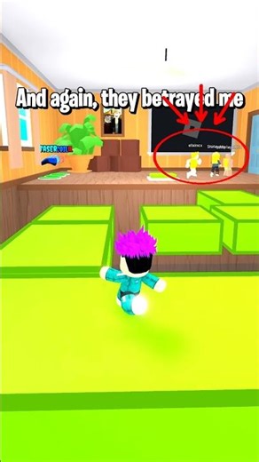 helped bacons and they betrayed me Teamwork Puzzles Obby 😔#roblox #shorts