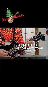 Santa Claus is Coming to Town on Mandolin #shorts #mandolin #rockpopmandolin