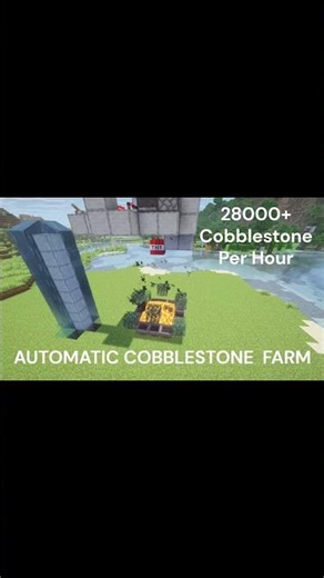 Automatic Cobblestone Farm || Minecraft Java || #minecraft #minecrafttutorial #tutorial #gaming
