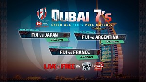 HSBC Dubai 7's LIVE on #FBCTV & #FBCSports from this Friday. Fiji's first pool game is @ 4.02am this Friday with Japan so get ready for it!! #HSBC7s #Dubai7s #IRB7sSeries #FijiRugby #FBCNews #FijiNews #FijiSports | FBC Sports