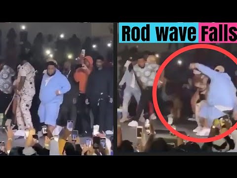 Rod Wave falls on stage - Rod Wave’s stage collapsed at concert in Atlanta