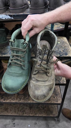 Jim Green Footwear on Instagram: "Who doesn’t love a good patina? 🟢🤌 Our Houston Green leather tells a story in every shade👀, from the deep tones of well worn boots to the fresh sheen of a waxed pair 🥾✨ In order: Boot 1: Well Worn 💪 Boot 2: Brand New 🆕 Boot 3: Well Worn + Leather Balm🧽 Which shade speaks to you? 🤔🔥 #JimGreen #MyJimGreens #Patina #BuiltToLast"